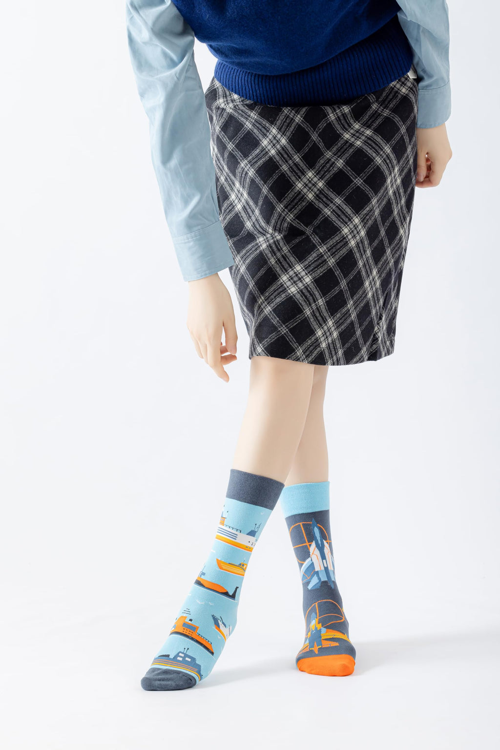 Battleship Cute Cotton Crew Socks - Soft Above Ankle Sock Gifts