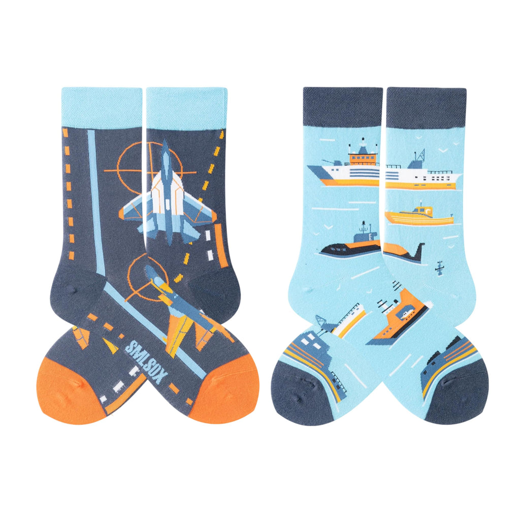 Battleship Cute Cotton Crew Socks - Soft Above Ankle Sock Gifts