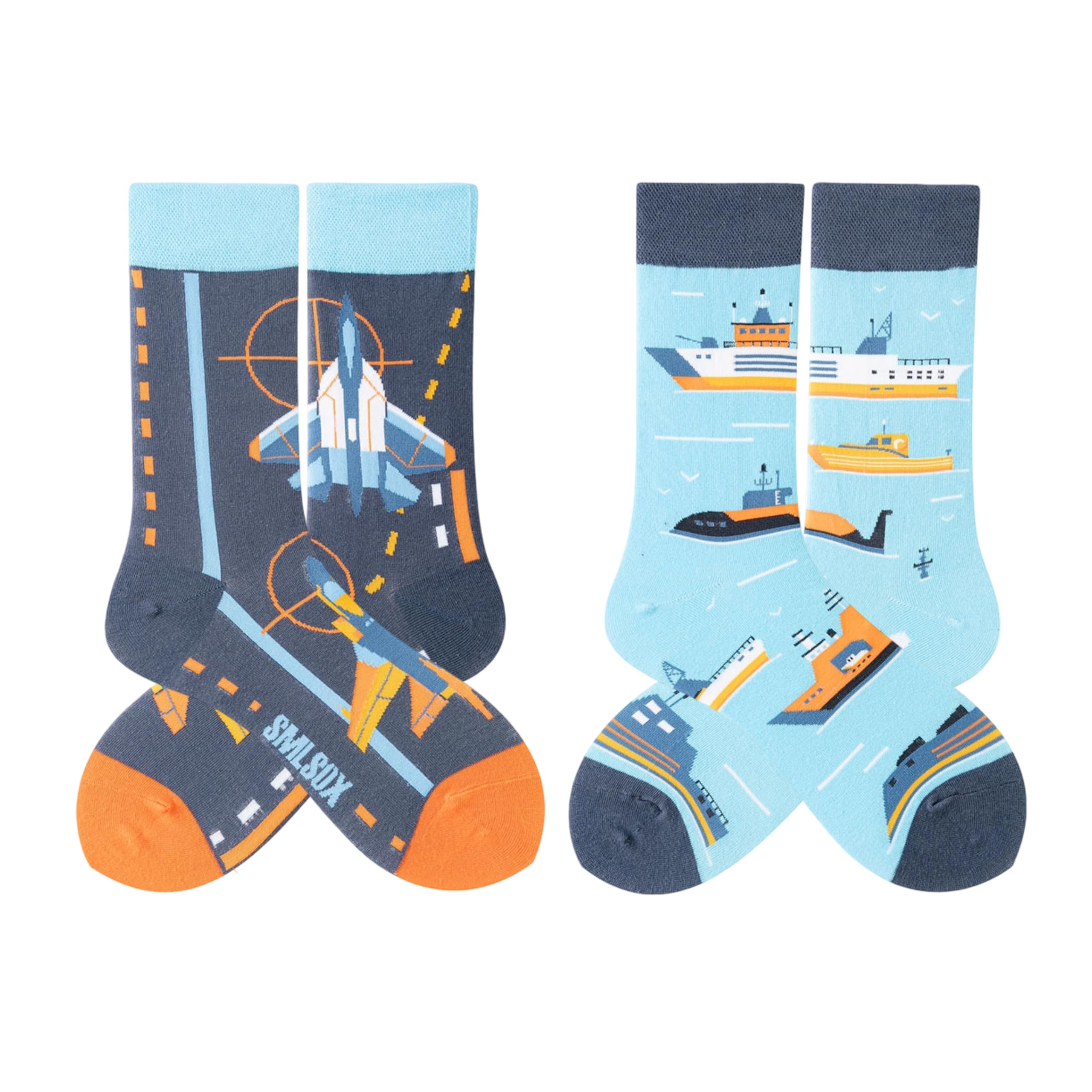 Battleship Cute Cotton Crew Socks - Soft Above Ankle Sock Gifts